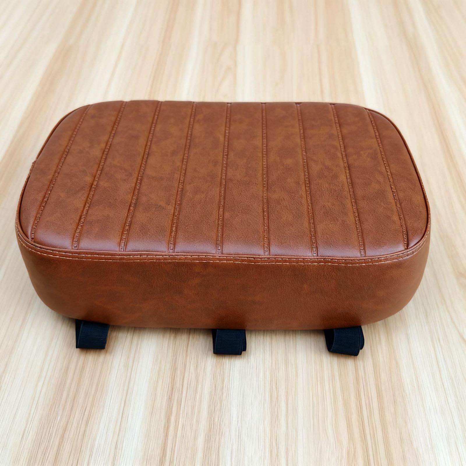 Coussin de Selle Arrière de Vélo Manned avec Rembourrage en Mousse épaisse, en Cuir PU, Conception Robuste à Trois Sangles, Remplacement de Selle Univ