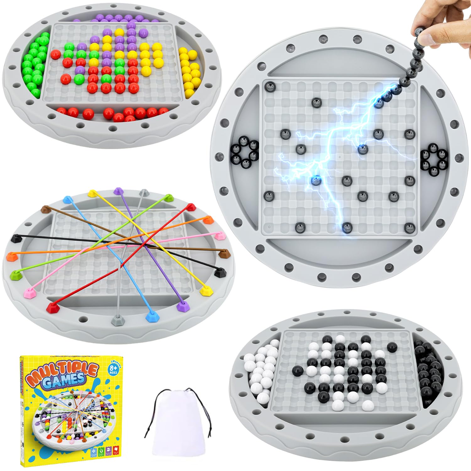 Photo 1 of **MISSING MAIN BOARD *** 4 in 1 Board Games Set, Classic Strategy Travel Game for Kids, Family Night