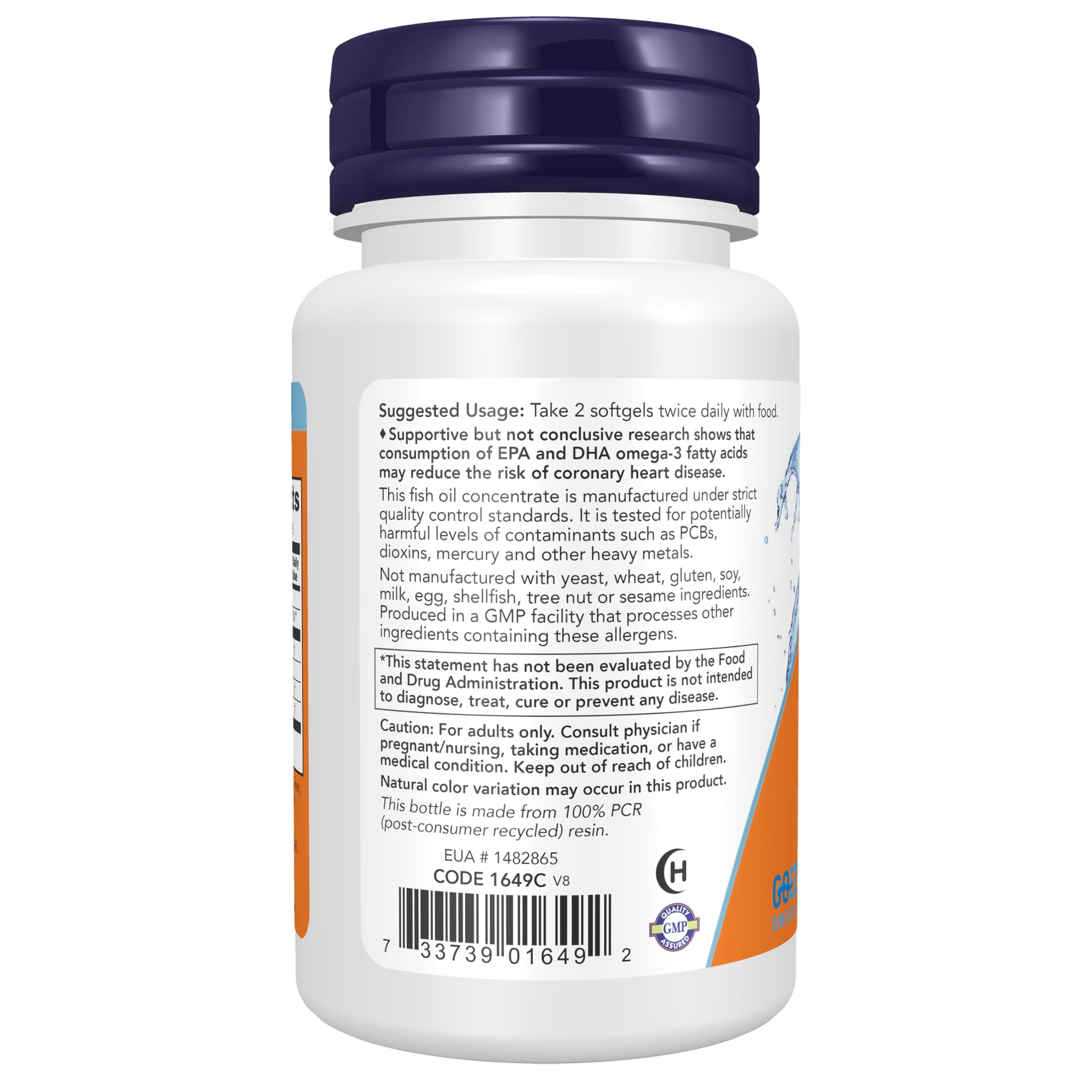 NOW Supplements, Omega-3, Molecularly Distilled, 30 Softgels — Amazon image 3