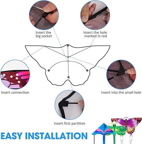 Vista 17 de Large Kites for Adults Kites for Kids Ages 4-8， 8-12 Beach Park Outdoor Game Activities, Gifts for Easter and Festival