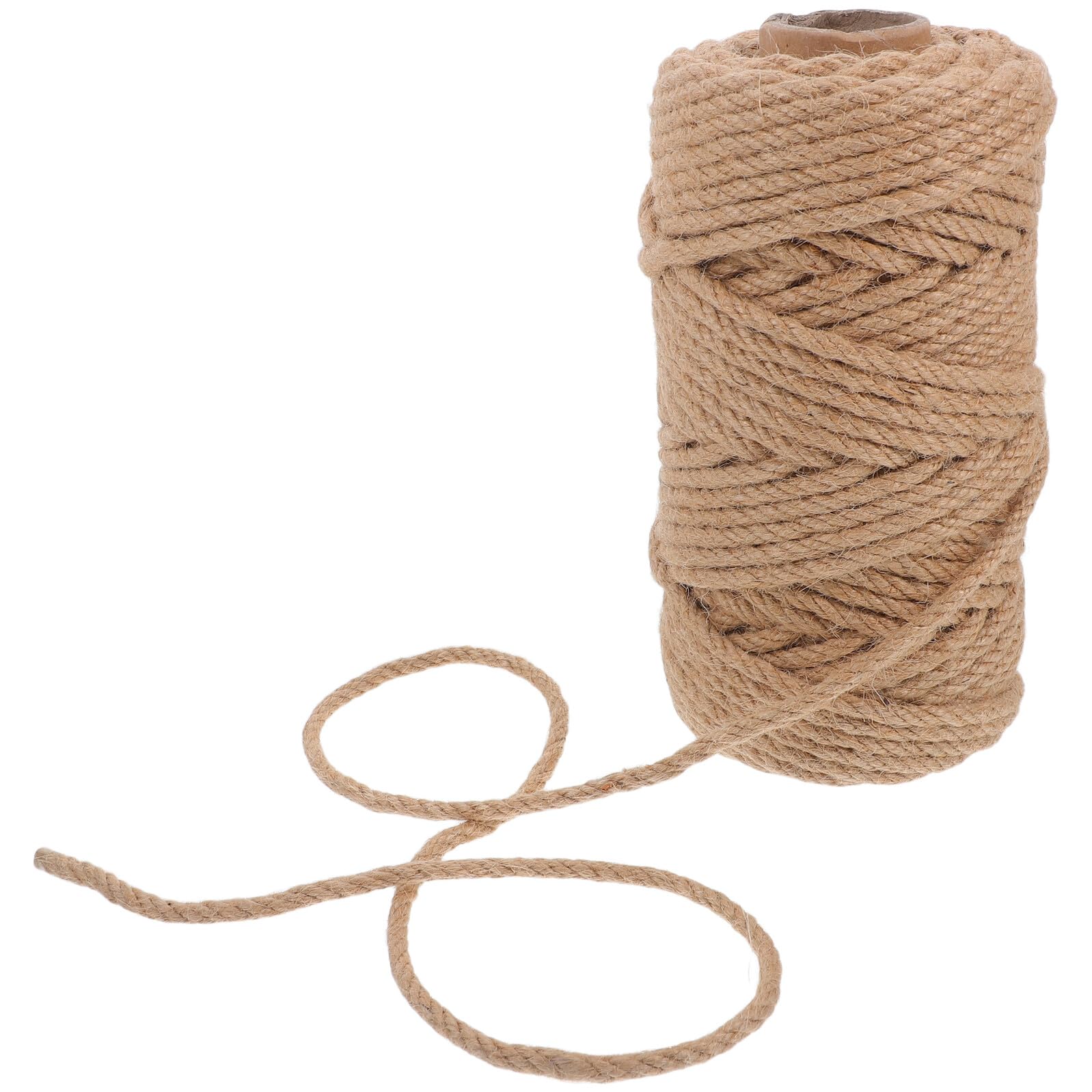 Veemoon Corda di Iuta Naturale Spessa 12mm 50m, Rotolo per Lavori Artigianali, Legatura Piante e Tiragraffi per Gatti, Resistente e Versatile per Giardino e Decorazioni Rustiche