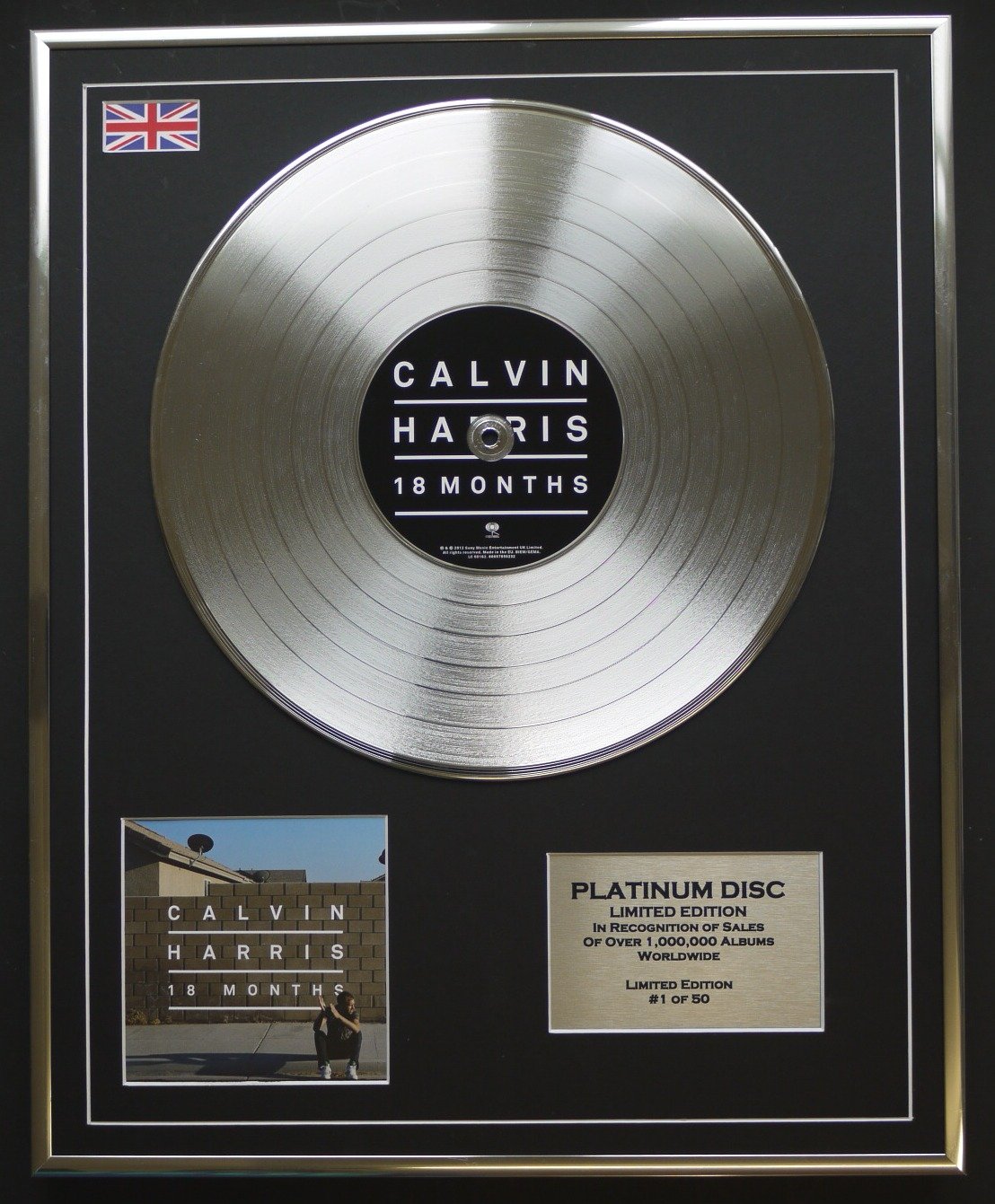 Calvin Harris / LTD Edition CD Platin-Disc, 18 Monate
