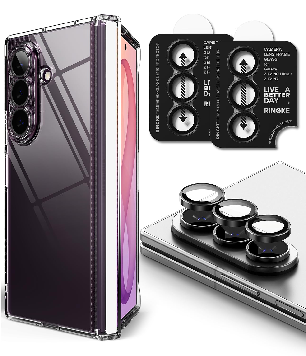 Ringke Funda y Protector Cámara para Galaxy Z Fold 8 Ultra