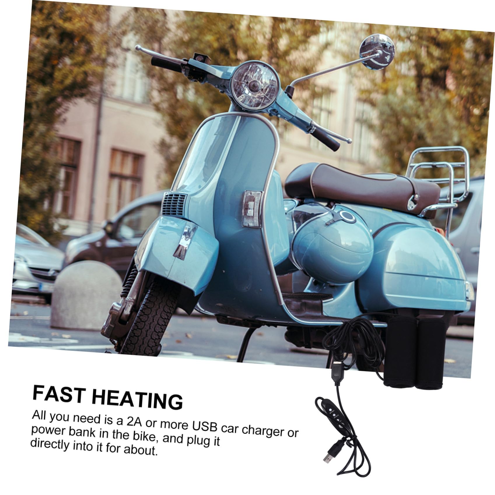 Sosoport Poignées Chauffantes pour Guidon Housse Chauffante pour Poignée de Moto Protection Thermique pour Guidon
