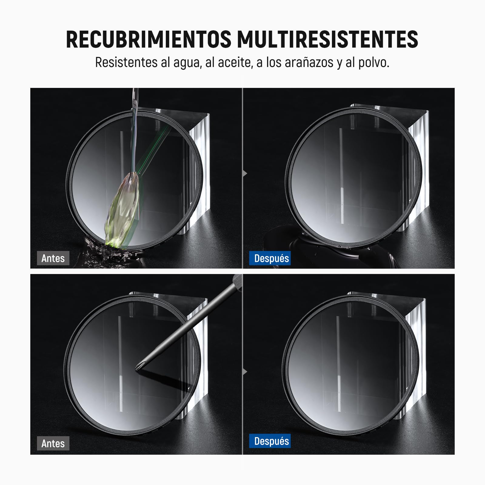 NEEWER 67mm ND Filter Set, ND8/32/64 (3/5/6 Stops) Multicapa Densidad Neutra Objetivos Filtro Cámara Camera Lens Filter Accesorios Fotografía con Estuche & Paño Limpieza, 3 Packs