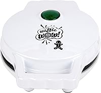 Vista 5 de Gingerbread Man Mini Waffle Maker- Make this Christmas Special for Kids w Festive 4" Waffler Iron, Electric Nonstick Breakfast Appliance for Xmas