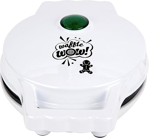 Miniatura 5 de Gingerbread Man - Mini waflera – Haz que esta Navidad sea especial para niños con una bonita plancha de oblea de 4 pulgadas, aparato eléctrico