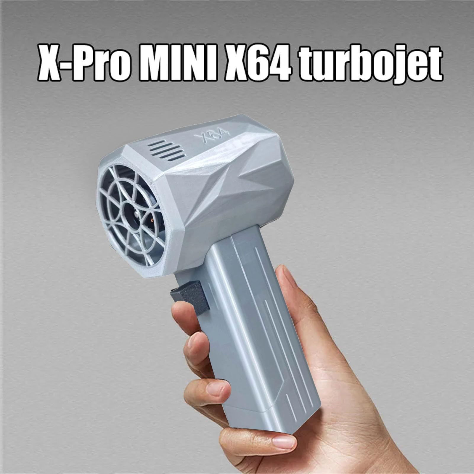 Soplador de Secado por Chorro para Coche, minisecador Turbo Potente, turboventilador de 22W, Carga rápida, 240 km/h, X64 Pro, 64mm (Plata)