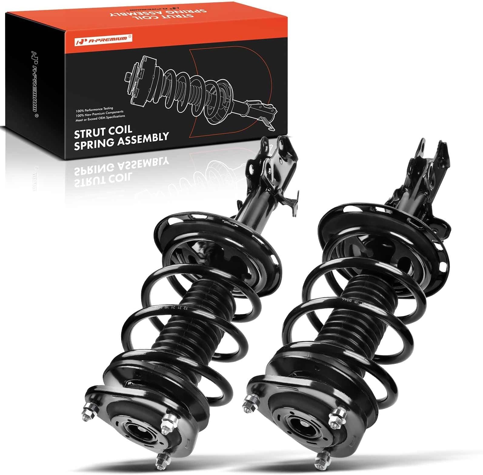 A-Premium Front Struts Compatible with Toyota RAV4 [2.4L/2.5L] 2006-2012 - 2x Replacement Suspension Complete Strut Assembly Shock with Coil Spring