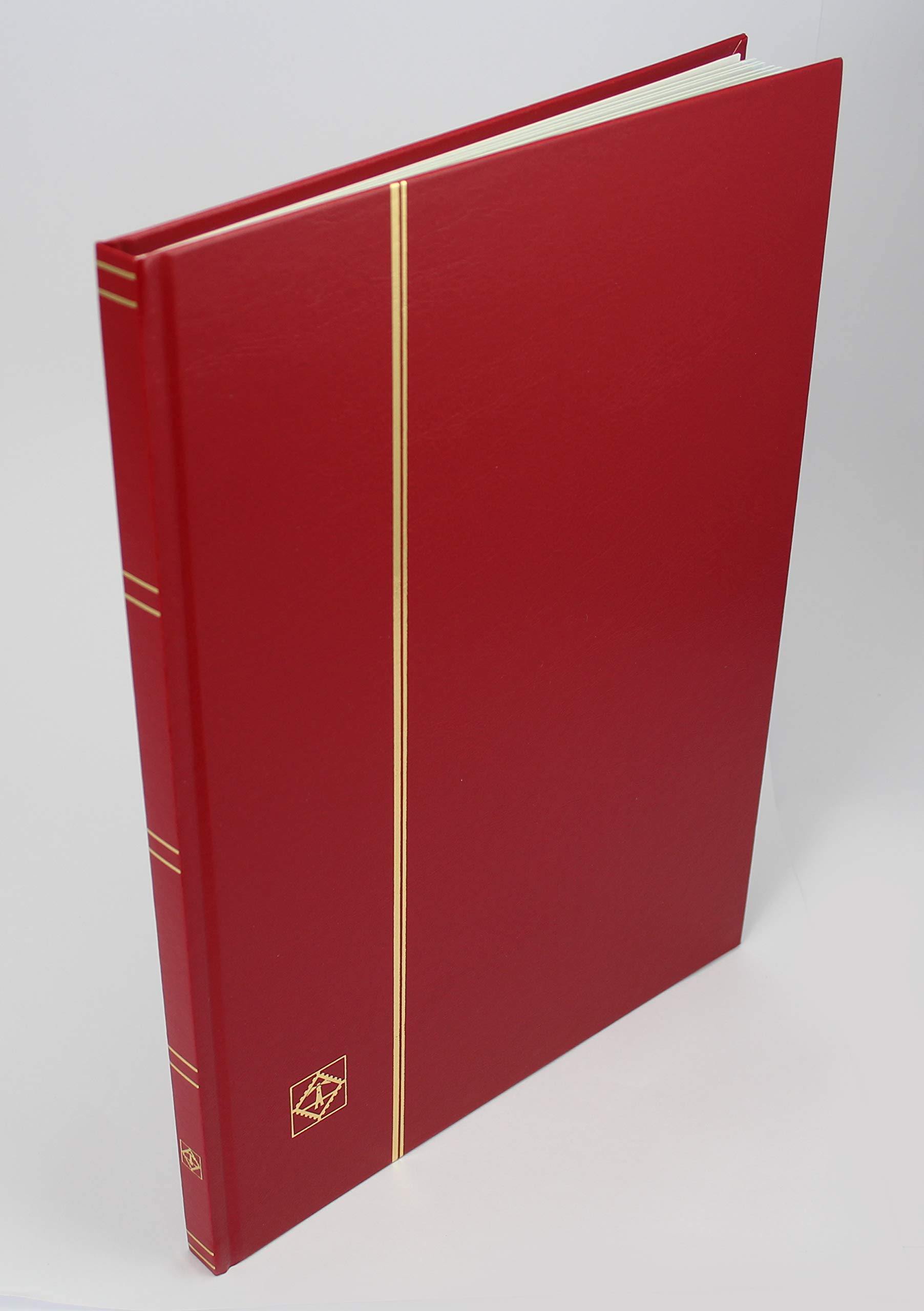 Lighthouse 8/16 White Page Stockbook/Stamp Album (Red)