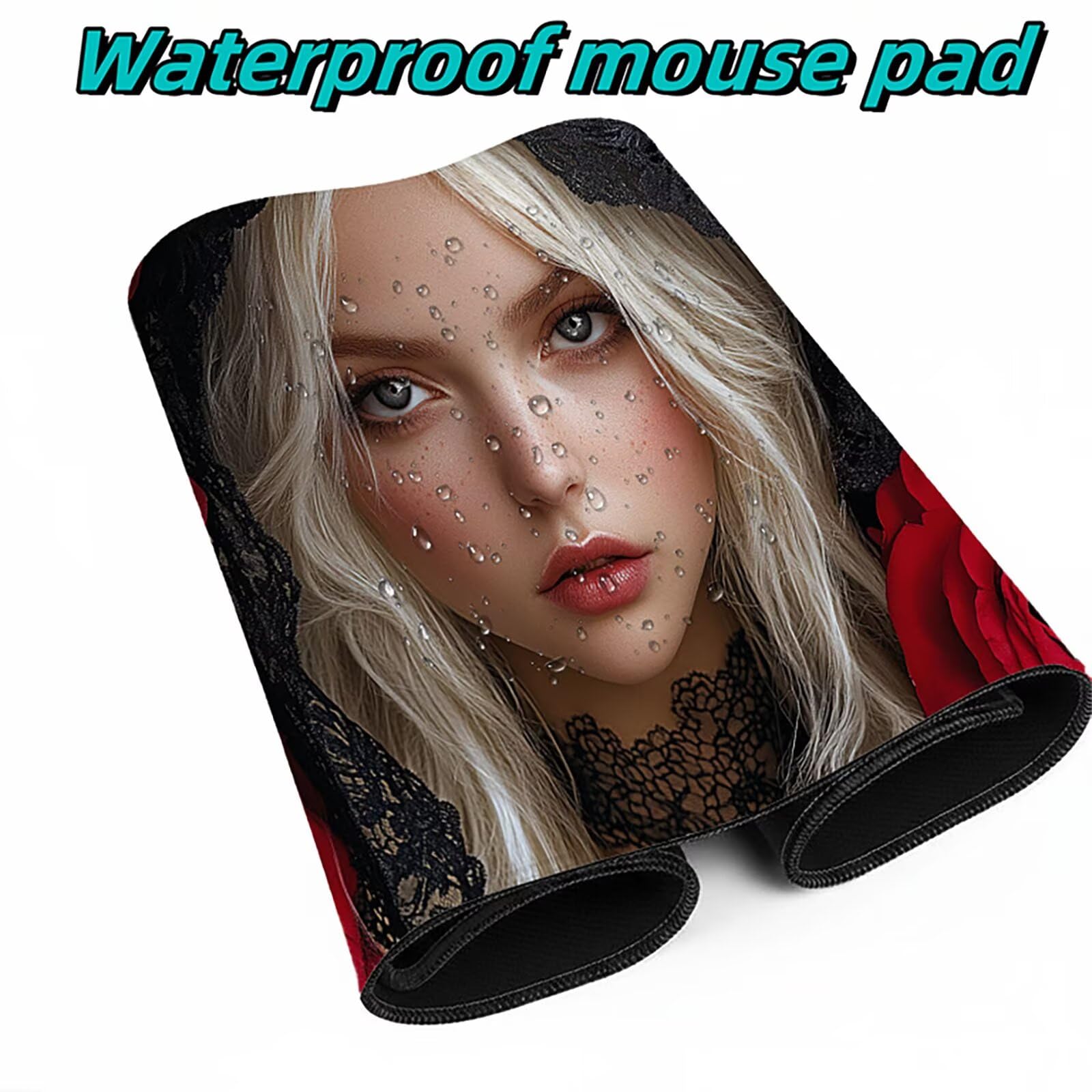 Różowa podkładka pod mysz XXL podkładka pod mysz 140 x 60 x 0,3 cm Wodoodporna podkładka pod mysz z antypoślizgową gumową podstawą do laptopa Klawiatura Gamer PC Dekoracja Jesień Biuro Kobieta DBYH