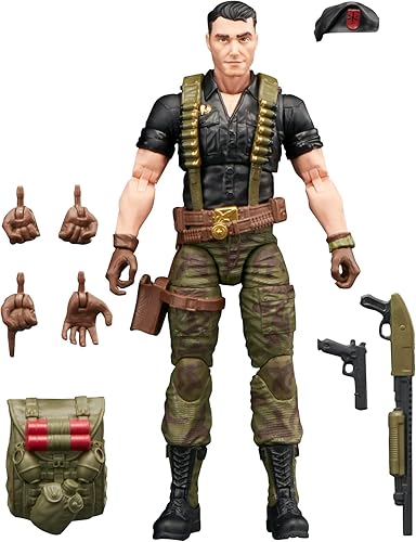G.I. Joe Classified Series Retro Cardback Flint, Figura de acción coleccionable de 6 pulgadas con 9 accesorios
