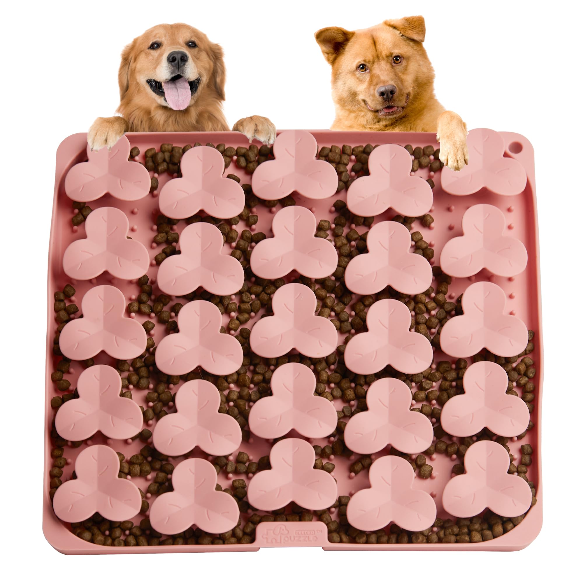 Puzzle Feeder Mata do przytulania dla psów, mata do lizania dla psów, aby spowolnić jedzenie, zabawki dla psów puzzle, zabawki dla dużych i średnich ras, silikonowe miski dla psów do suchej, mokrej,