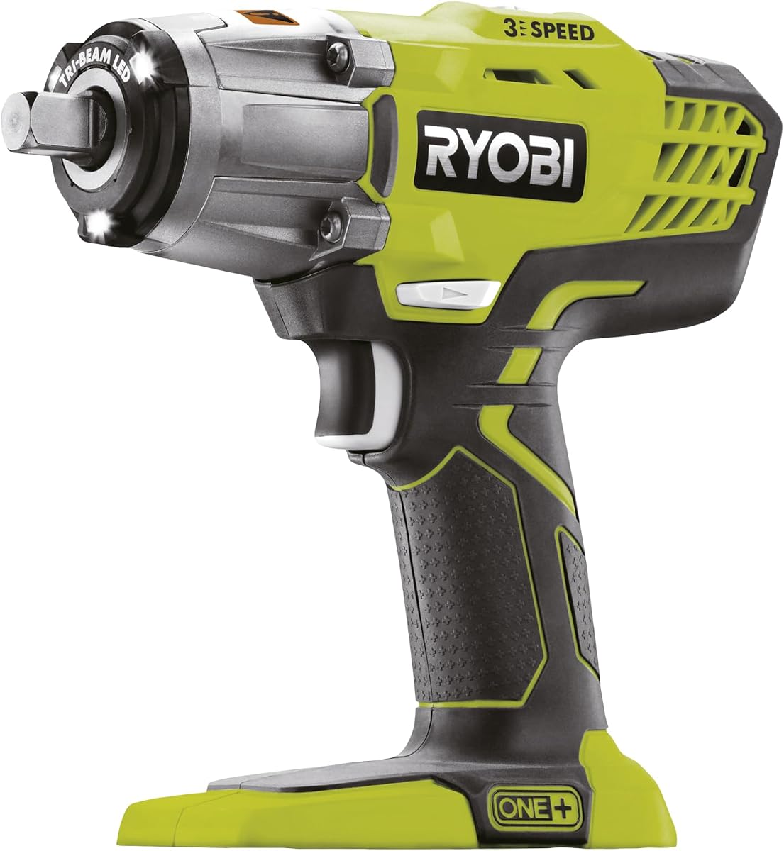 Ryobi R18IW3-0 18V ONE+ Cordless 3-Speed Impact Wrench (Body Only) | 3-Speed Selector | 1/2" Square Drive | Variable Speed Trigger | Forward & Reverse | Battery & Charger Not Included