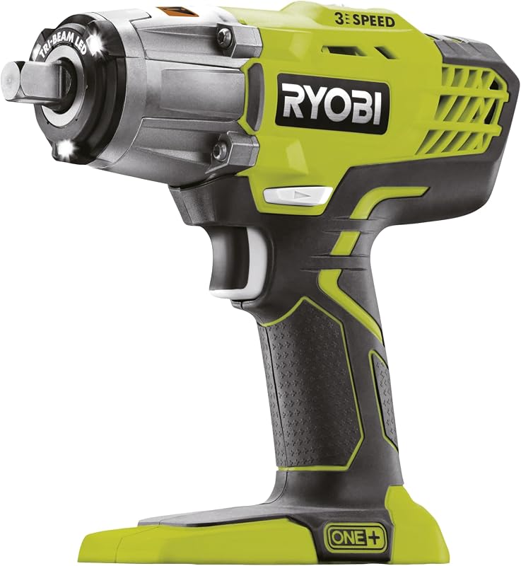 Ryobi R18IW3-0 18V ONE+ Cordless 3-Speed Impact Wrench (Body Only) | 3-Speed Selector | 1/2" Square Drive | Variable Speed Trigger | Forward & Reverse | Battery & Charger Not Included