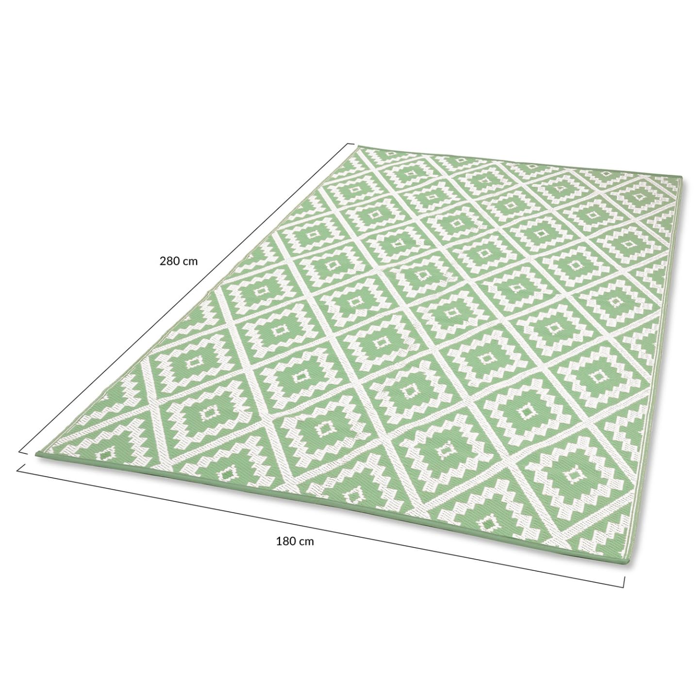 IDMarket - Tappeto esterno Bahamas verde salvia 180 x 280 cm