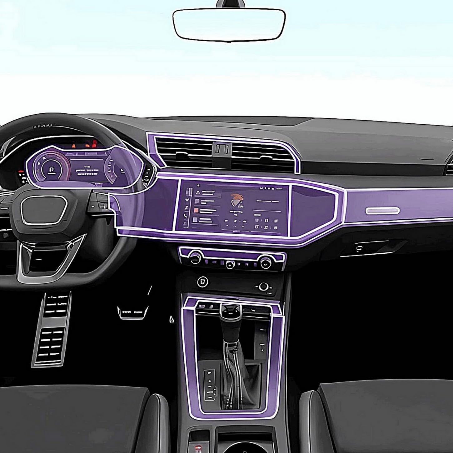 Film protection console Audi Q3 Sportback 2020-2024