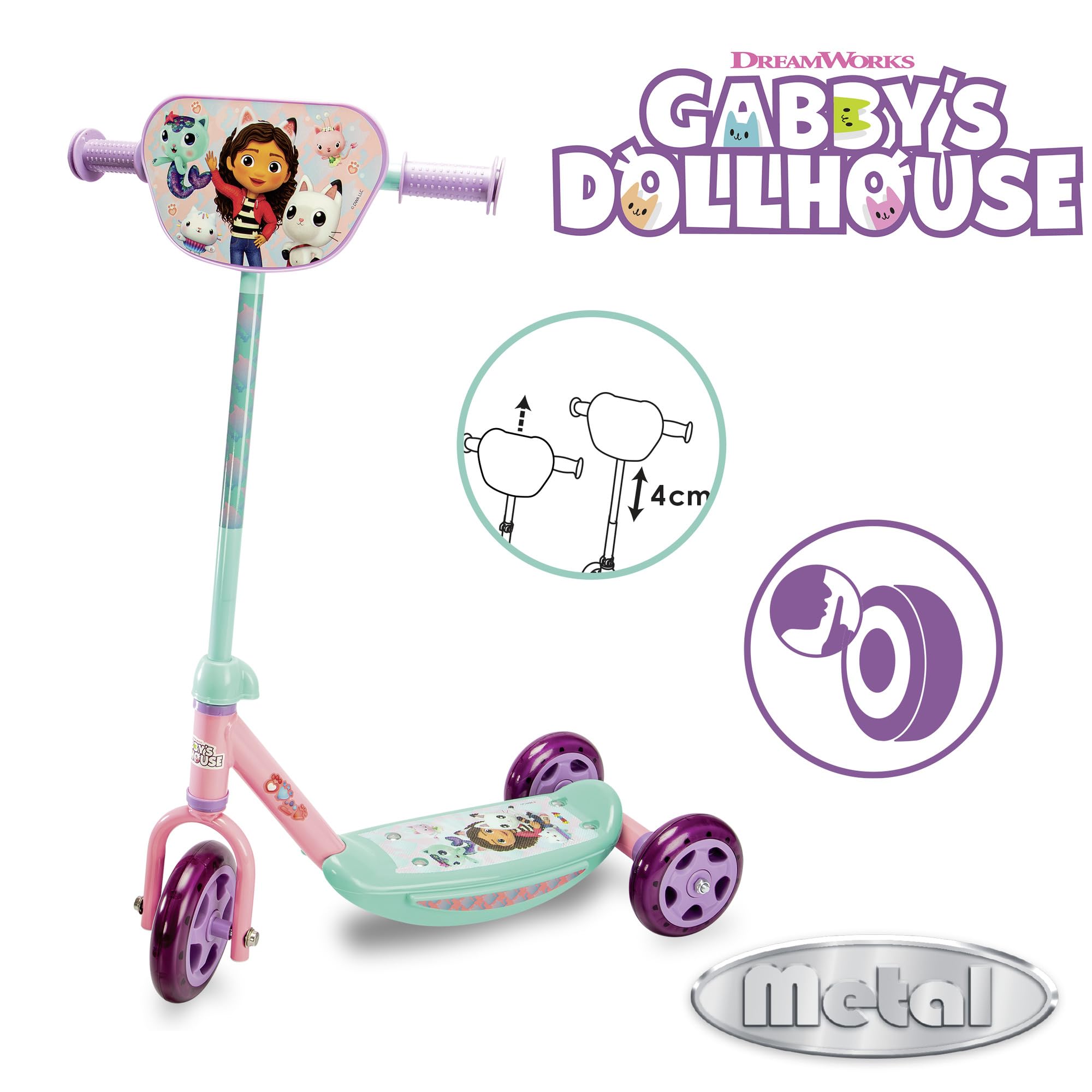 SMOBY Gabby Skateboard 3R per 3 anni