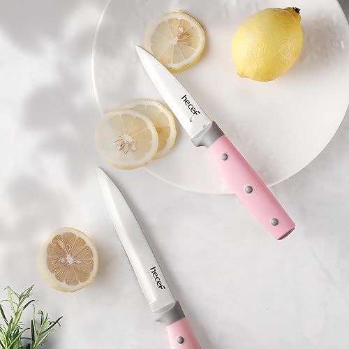 Miniatura 7 de hecef Juego de cuchillos de cocina con tira magnética, juego de 6 cuchillos profesionales para cocina, tira magnética de 13 pulgadas, juego de