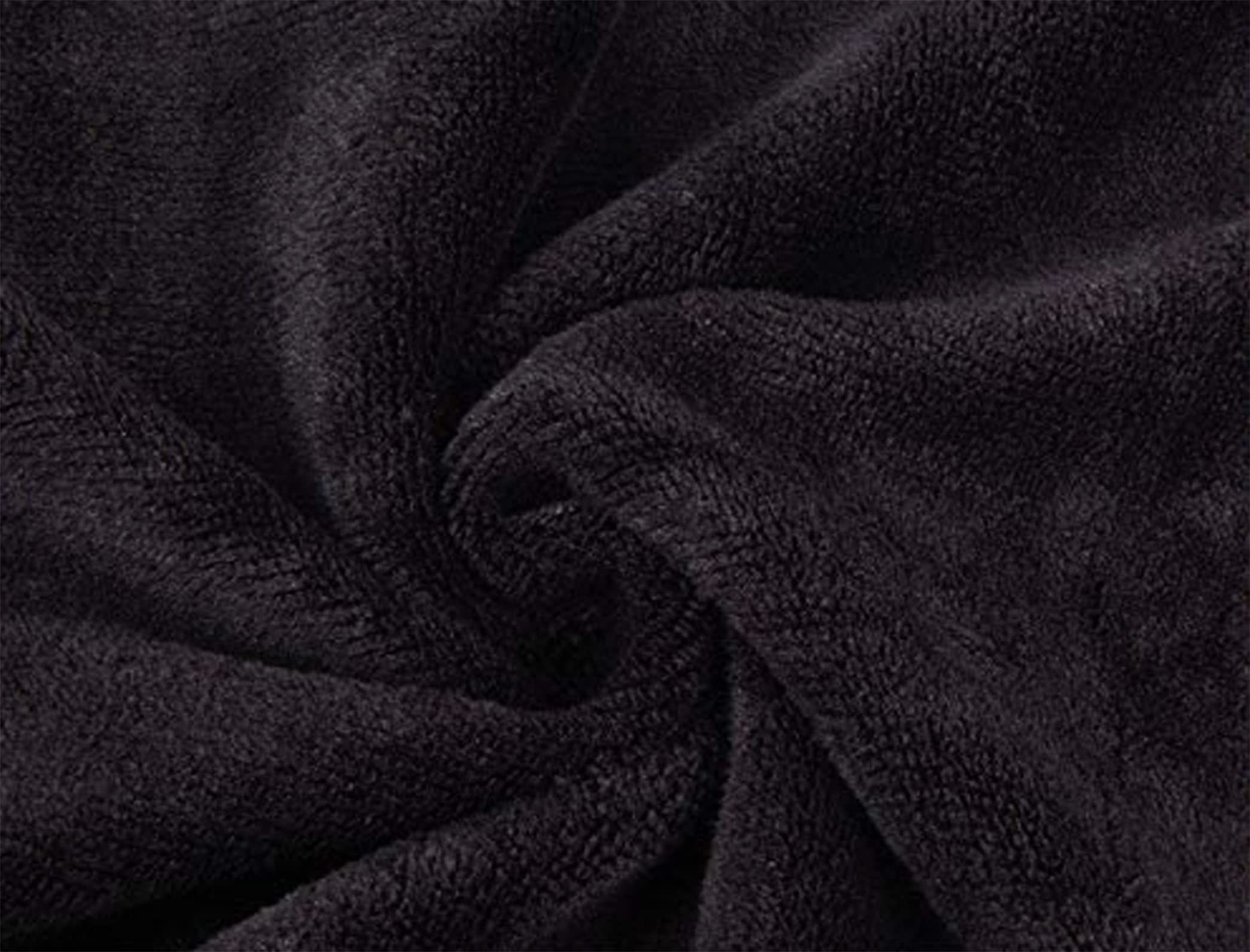 BW&HM Serviette Sport Musculation Microfibre Serviette de Sport Homme Gym Fitness Sechage Rapide Absorbant Femme 40 x80 cm Lot de 3 Noir