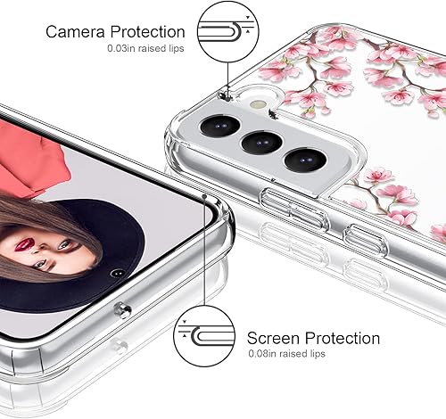 Miniatura 2 de ICEDIO Funda para Samsung Galaxy S22, delgada, transparente, con diseños de moda, para niñas y mujeres, funda protectora duradera y resistente para