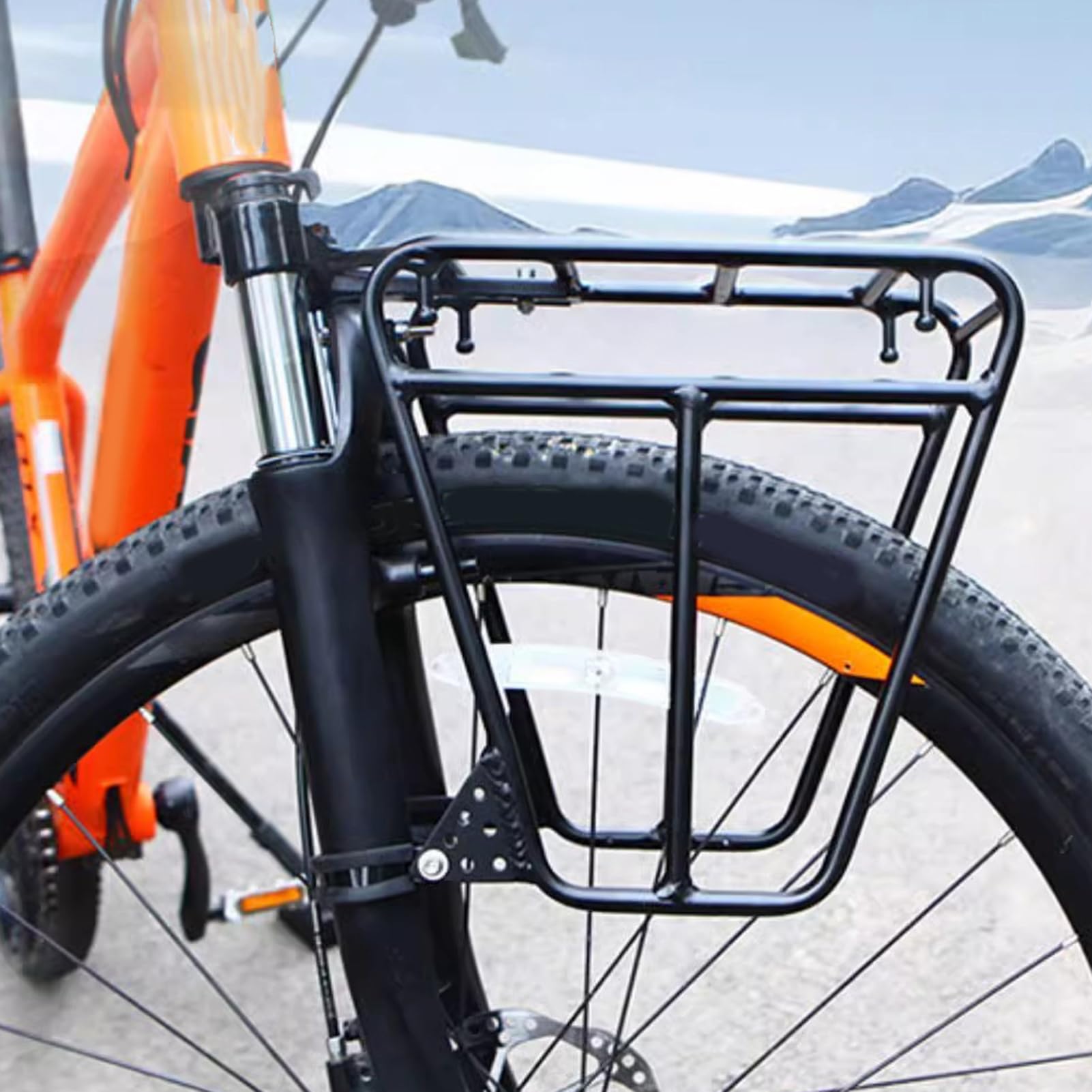 Portabici resistente, per bici da pendolari, rack per borse per biciclette | rack per biciclette versatili, robusti portapacchi per spostamenti quotidiani o viaggi a lunga distanza, 30 x 14 x