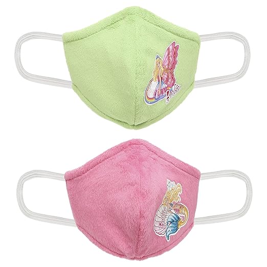 Barbie Washable/Reusable 2 Layers Face Mask for Kids (Pack of 2)