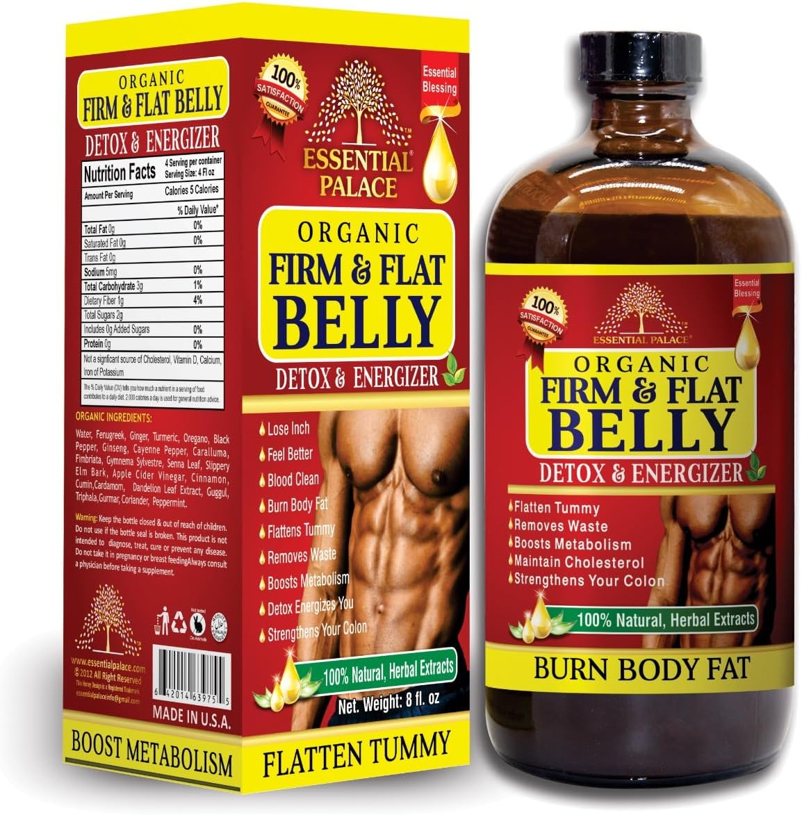 Essential Palace Organic Firm & Flat Detox Energizer 16oz