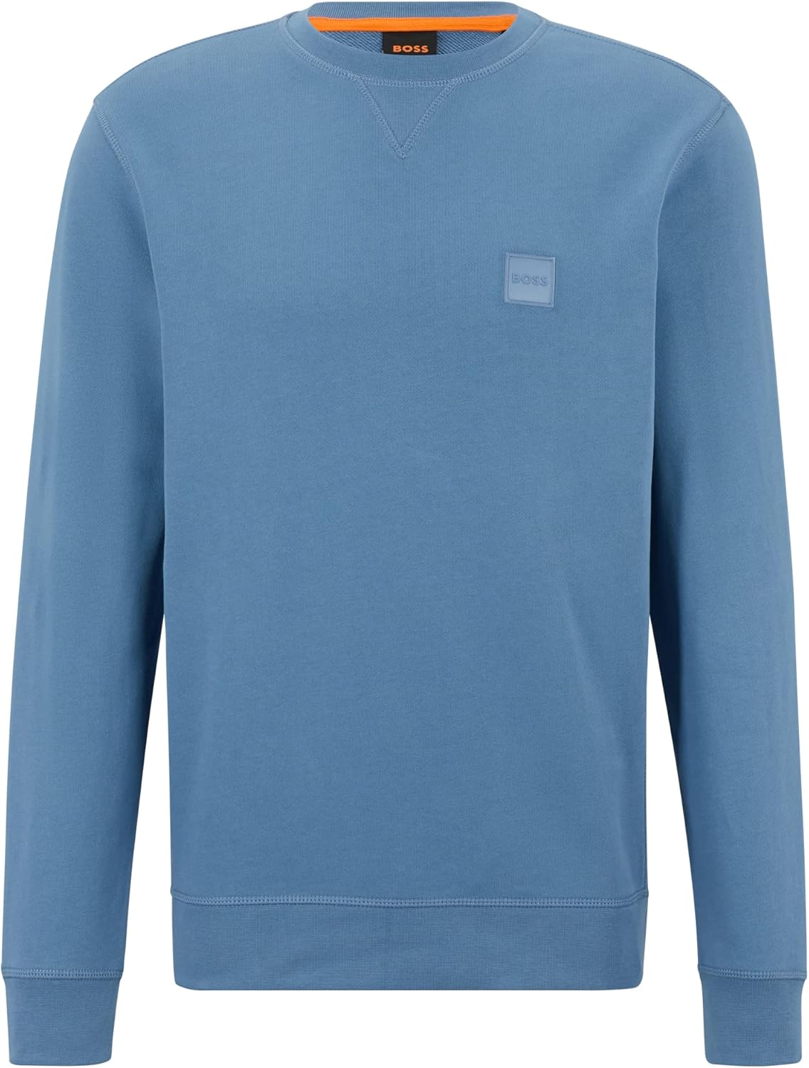 BOSS Men's Patch Logo French Terry Pullover Cotton Sweatshirt