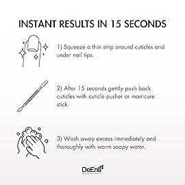 DeEnti Instant Cuticle Remover Gel, Professional Cuticle Softener with Instant 15-Second Removal, 8oz Bottle for Hand, Foot & Nail Care, Salon Quality Manicure & Pedicure Supplies