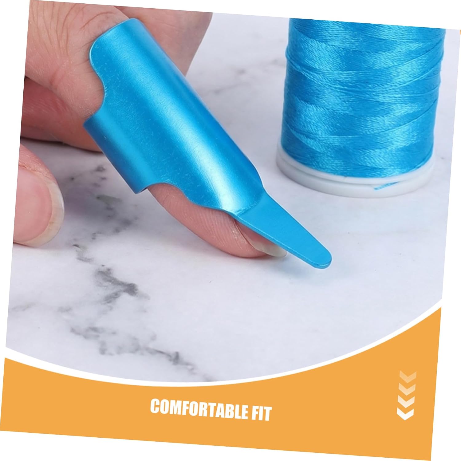 AKOOSY 6pcs Metal Sewing Thimbles Finger Protectors with Finger Pushers for Hand Embroidery and Quilting DIY Craft Accessories