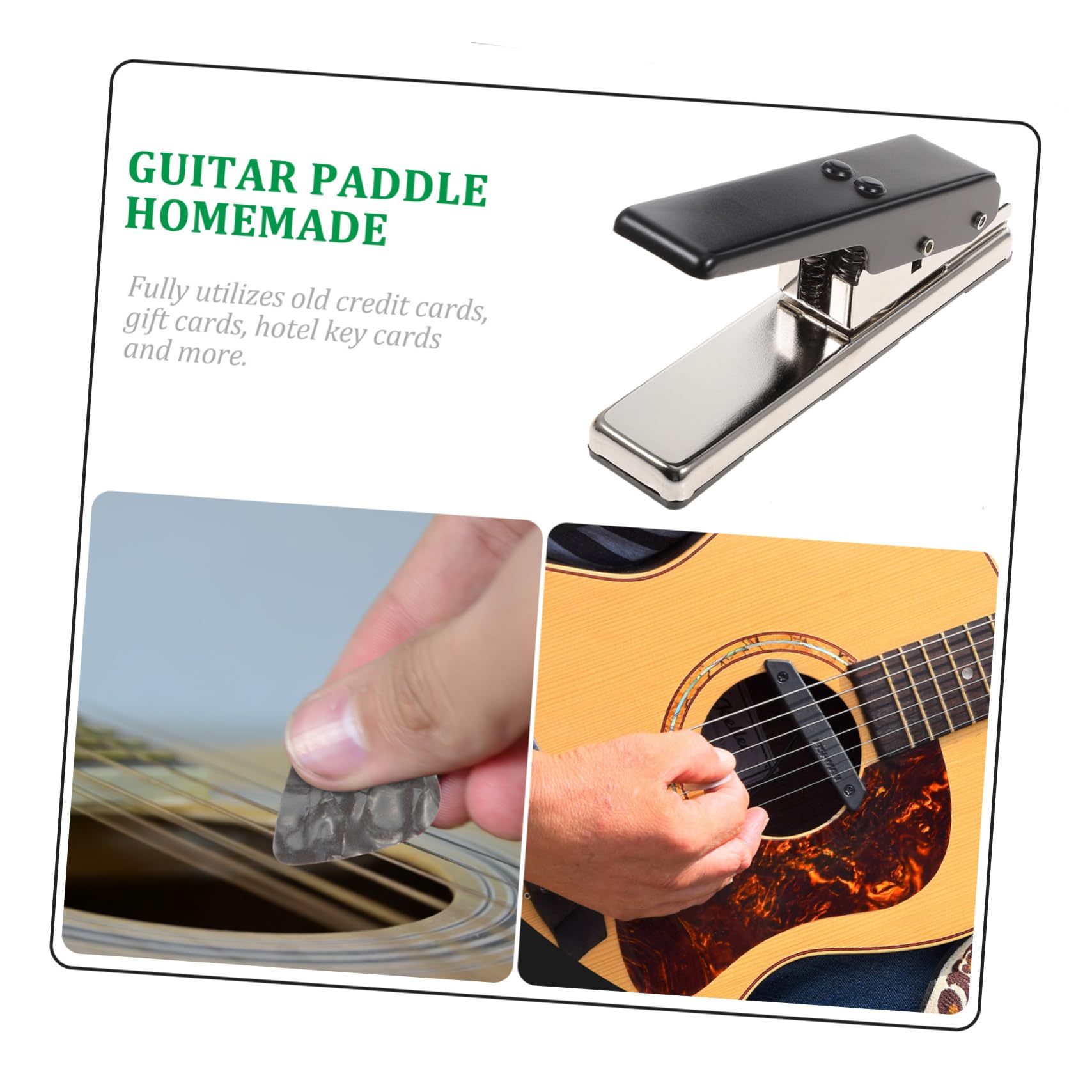 UPKOCH Plectrum Cutter Für Gitarre Und Bass Werkzeug Individuellen Herstellung Von Gitarren-picks Karten Schwarz