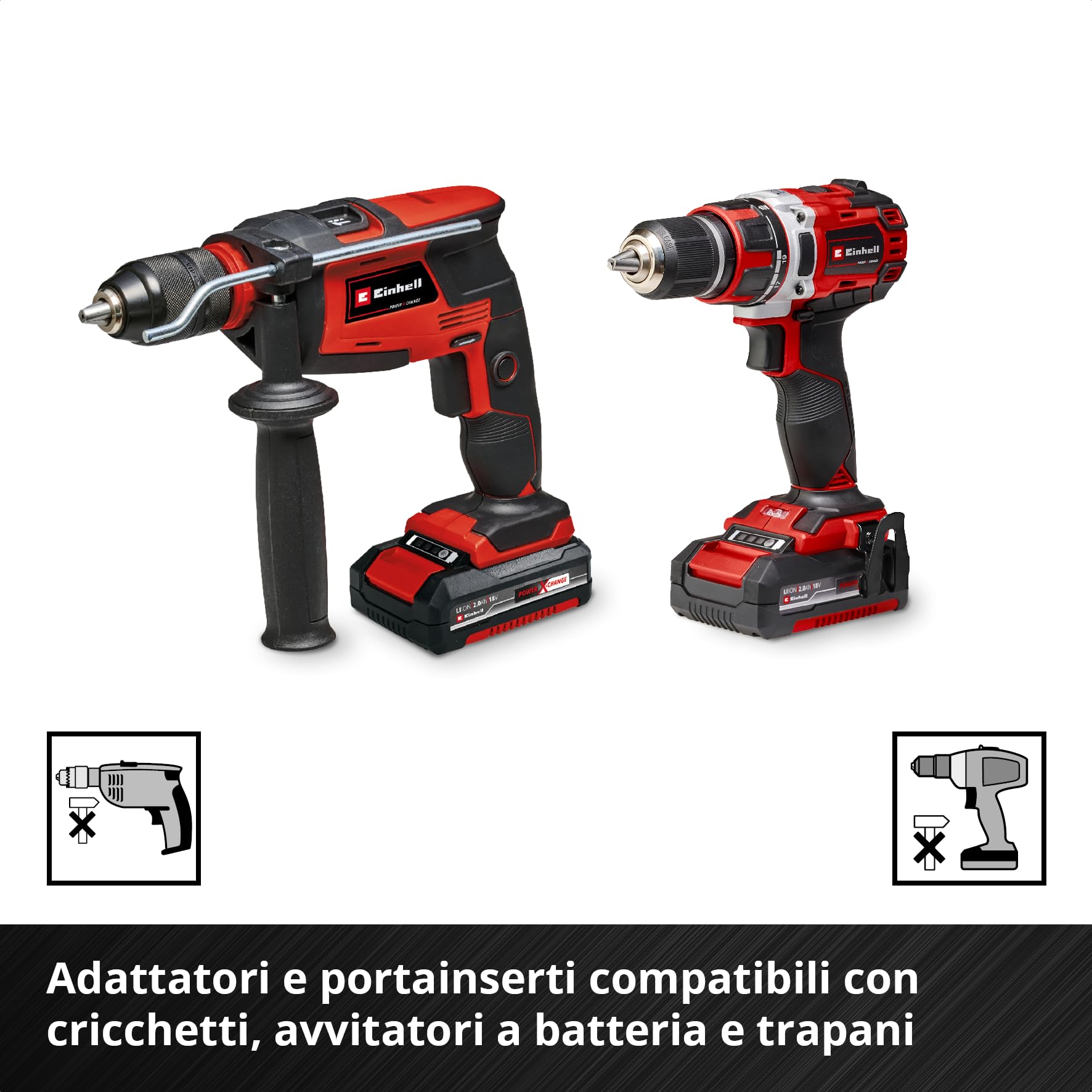 Einhell 181 pezzi set di bussole e cricchetto | Set di bussole | cricchetti | assortimento di inserti | impugnatura per cacciavite | chiavi esagonali | valigetta inclusa