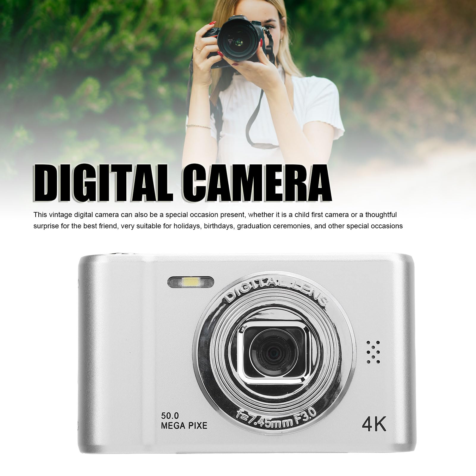 Amazon.com : Digital Camera, 4K Video Recording Camera with 8X