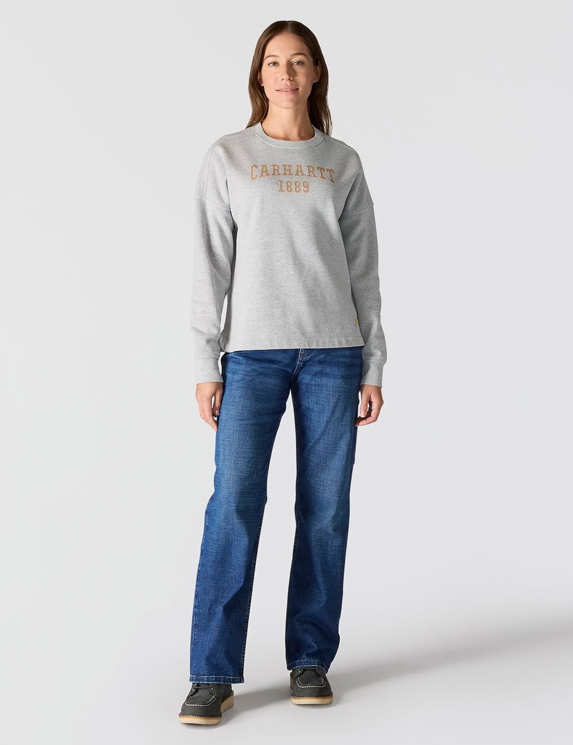 Carhartt womens Loose Fit Midweight Carhartt Graphic Sweatshirt - Image 4
