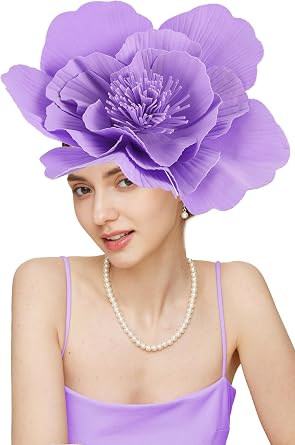Gionforsy Fascinator Hats for Women Flower Tea Party Hats Pillbox Hat