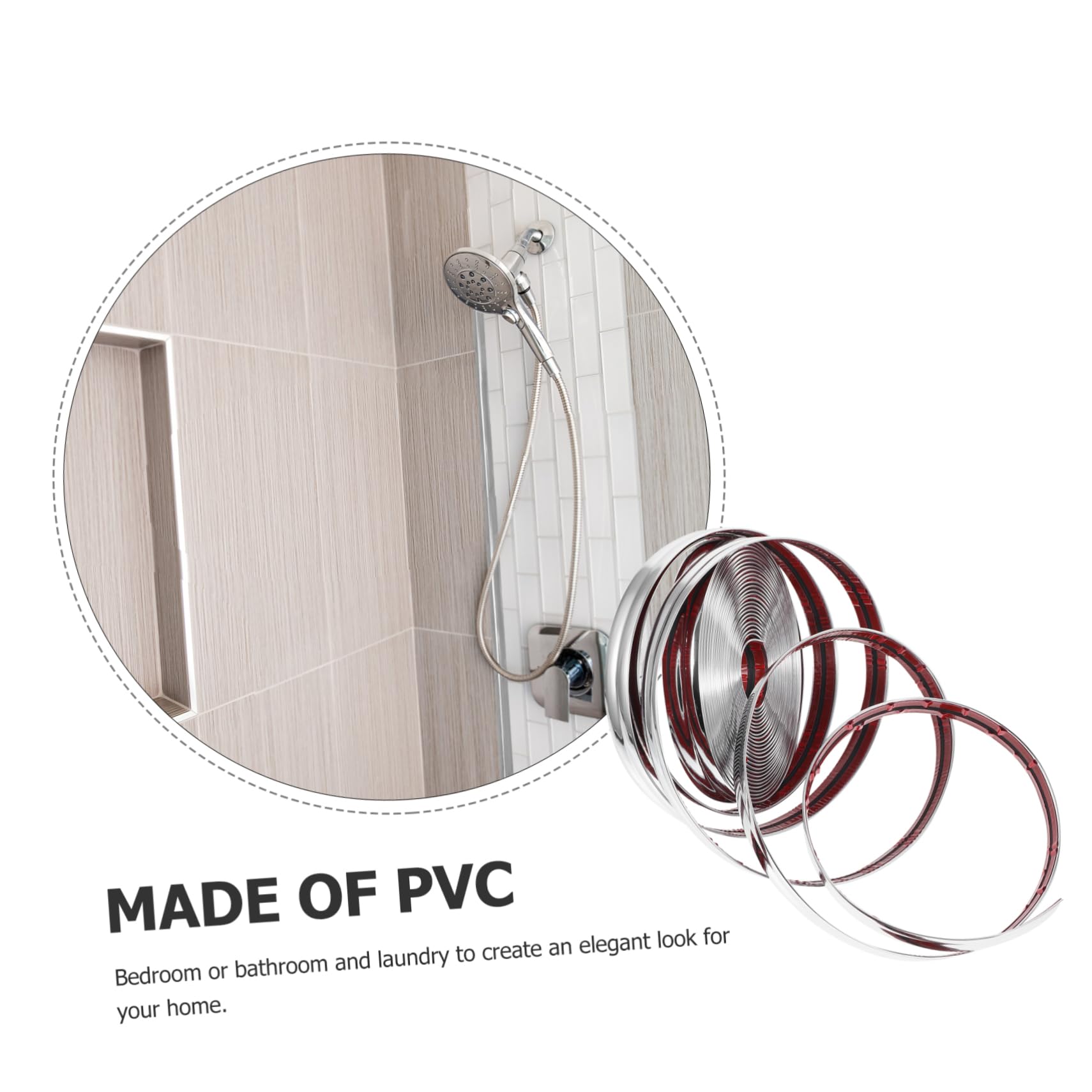 Moldura Autoadhesiva Para Esquinas De Pared Flexible y Resistente Protección Antiimpactos Para Salón Cocina y Baño Metros Plateada Brillante Fácil Corte y Aplicación