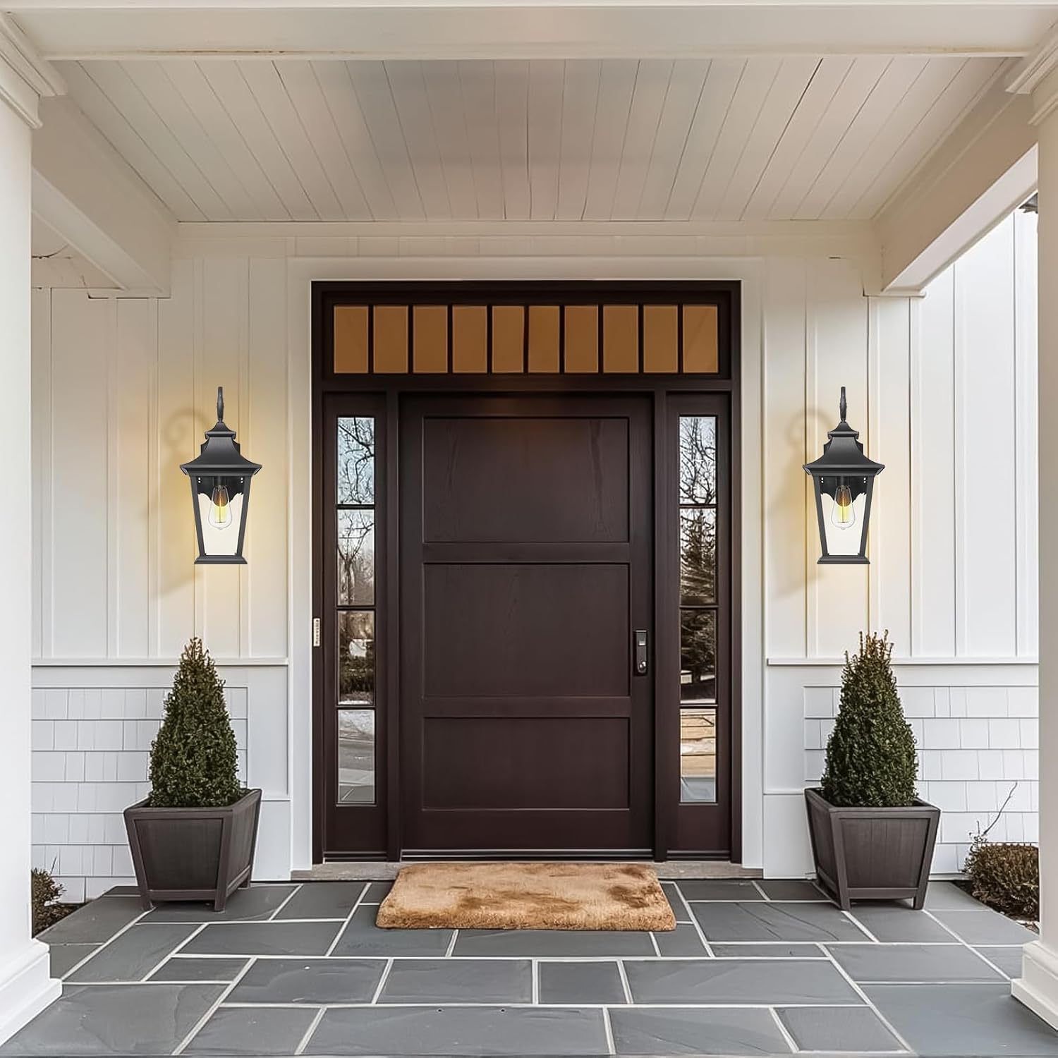 Darkaway Outdoor Wall Light, Large 19.69inch Outside Wall Sconce Light Anti-Rust Waterproof Aluminum with Glass for Patio Yard Doorway Garage