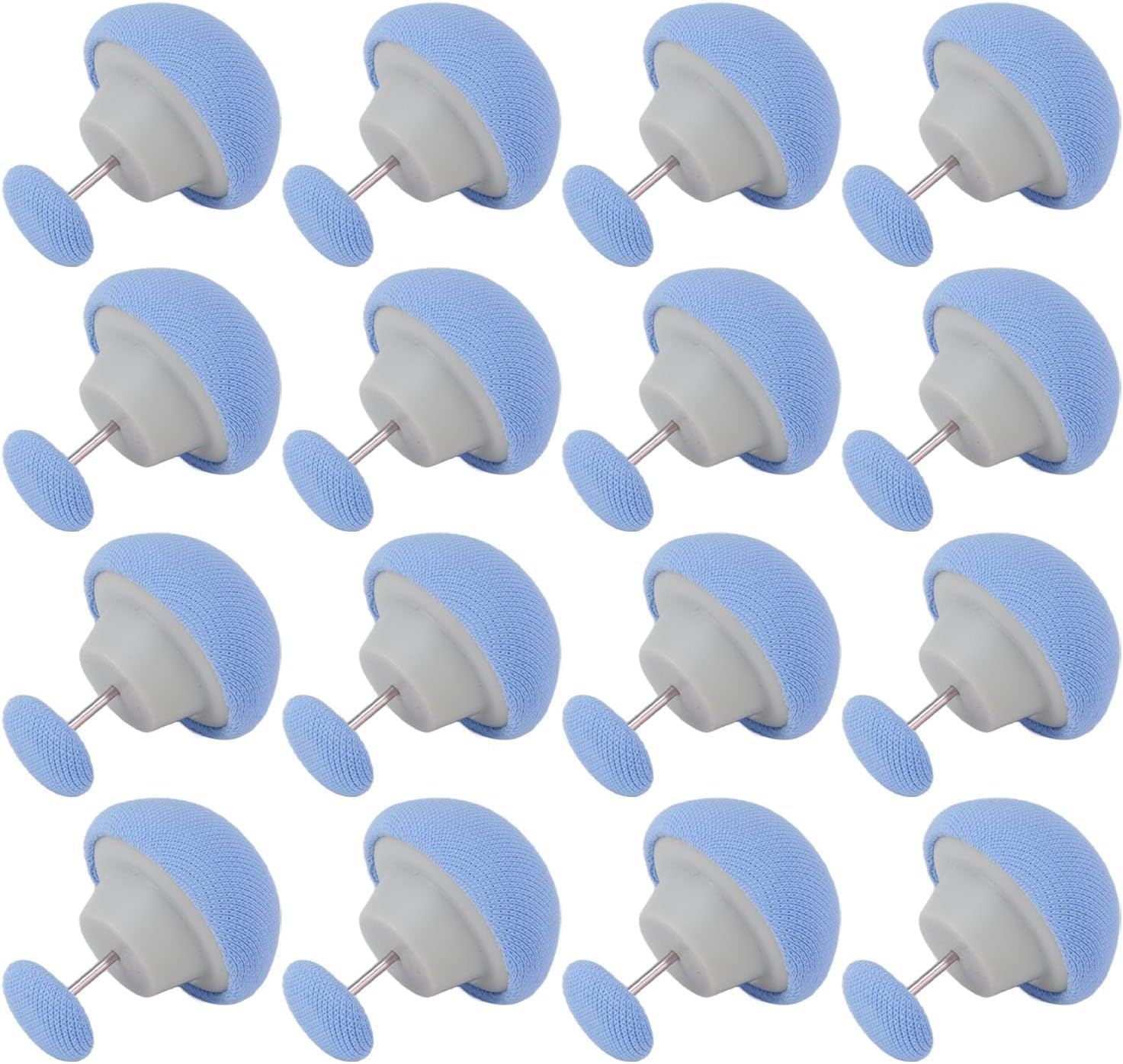 P-PLUS INTERNATIONAL Comfortable Duvet Holder Clips - Button Fasteners Keeps Comforter from Shifting - Duvet Snaps for Curtains, Quilts, Cushions, Blankets, Sofa Covers, Towel Pads (16 Pc, Blue)-image-20