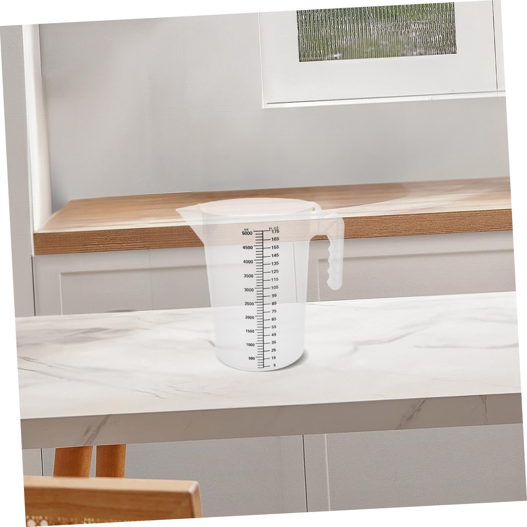 Messbecher mit Deckel mit Präziser Skala Transparent 5 L PP für Gewerbe
