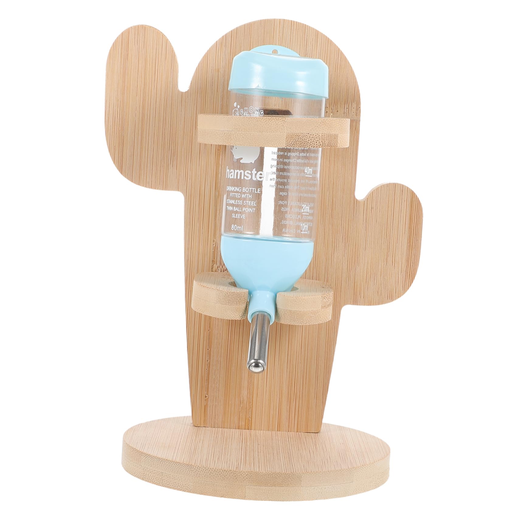 ERINGOGO Abreuvoir pour Chinchilla et Petits Animaux en Bois et Plastique, Bouteille Transparente Résistante à l'usure, Accessoire pour Cages et Fournitures pour Animaux