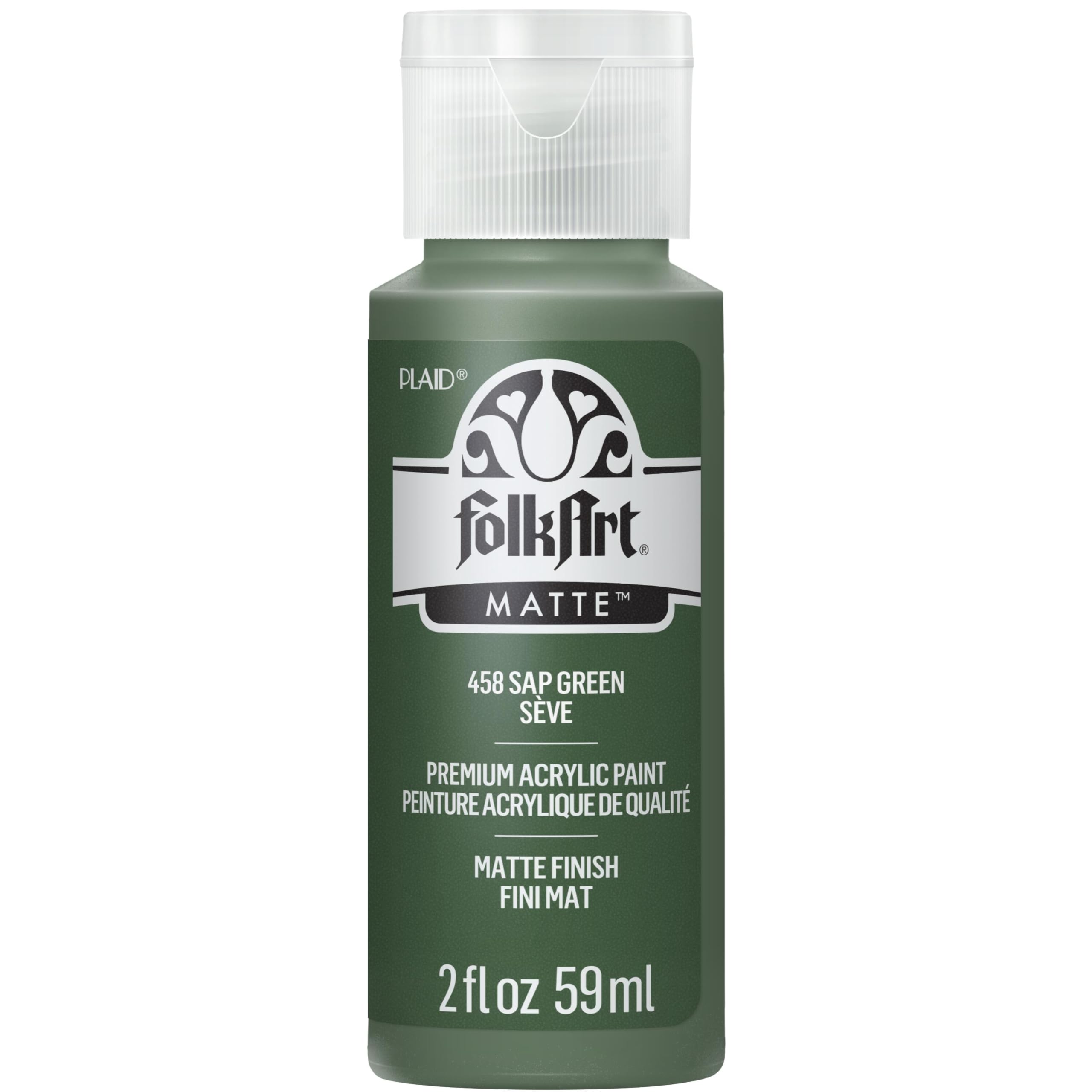 FolkArt Acrylic Paint in Assorted Colors (2 oz), 458, Sap Green
