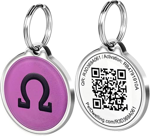 Pet Dwelling Symbols NFC y QR Code - Etiqueta de identificación inteligente para perros, escaneo fácil, acceso instantáneo al perfil en línea,