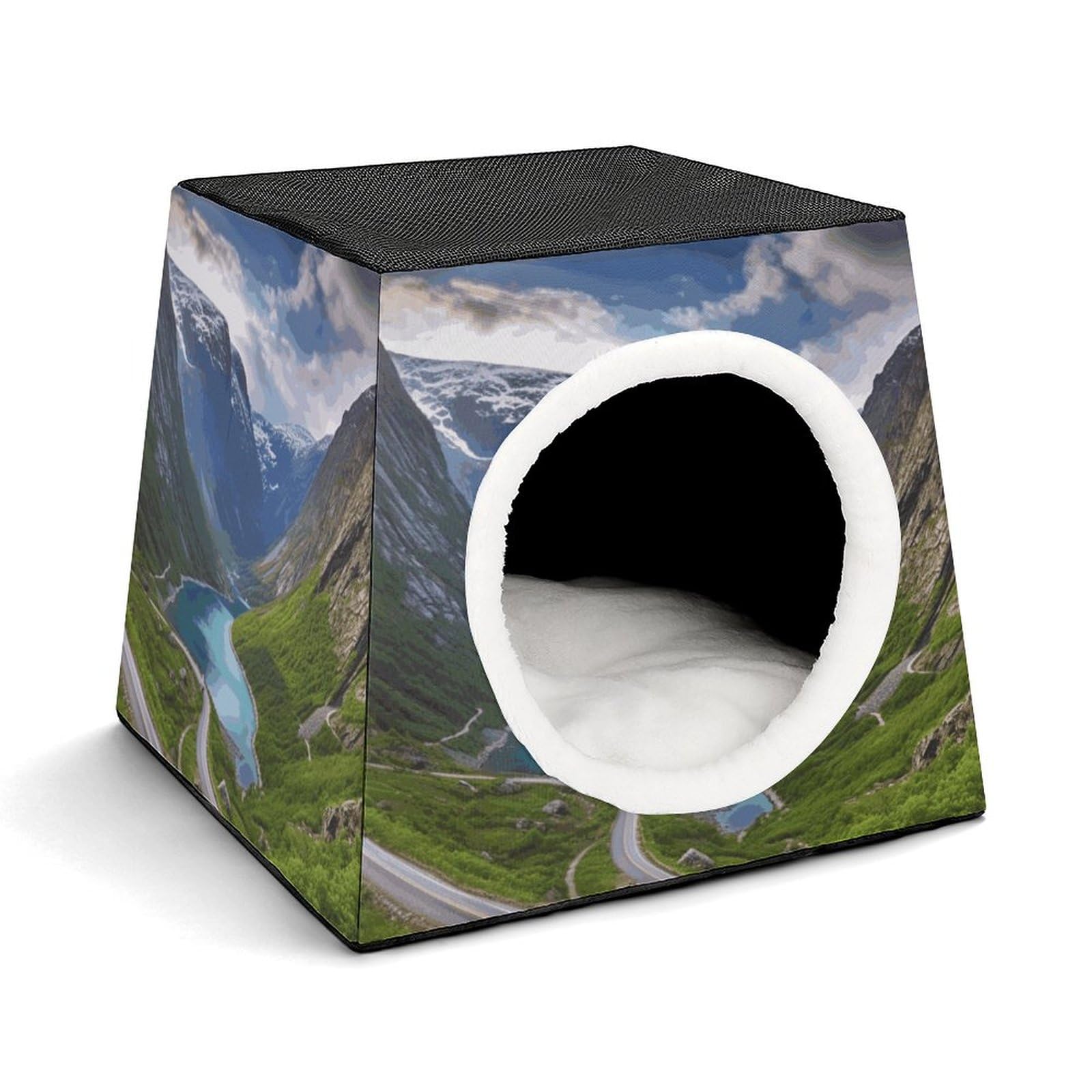 Nichoir confortable pour animaux de compagnie chat et chien capsule d'espace douce Norwegian Fjords