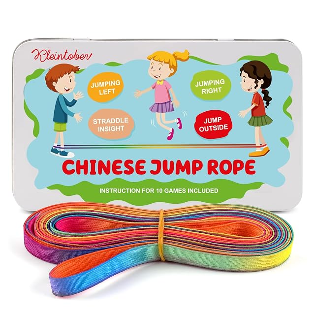 KLEINTOBER Goma elástica de Saltar para niños Premium I Juguete para Interior y Exterior I Banda Color…