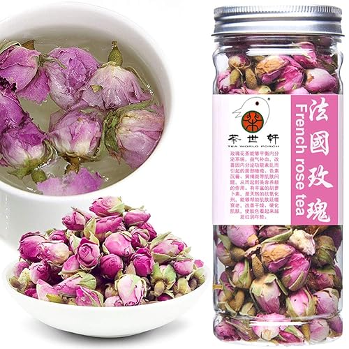 Plant Gift Té de rosas de Francia fragante rosa natural rosa Damascena Rose Buds Flower Tee pétalos de rosa orgánico culinario de grado alimenticio