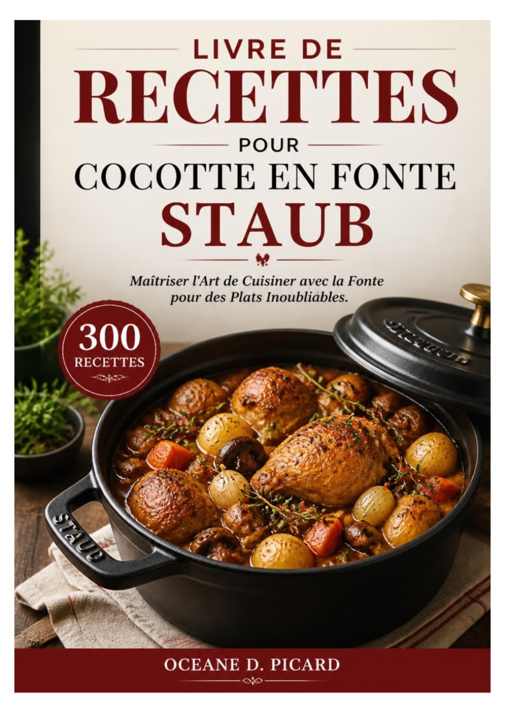 LIVRE DE RECETTES POUR COCOTTE EN FONTE STAUB: Maîtriser l'Art de Cuisiner avec la Fonte pour des Plats Inoubliables.