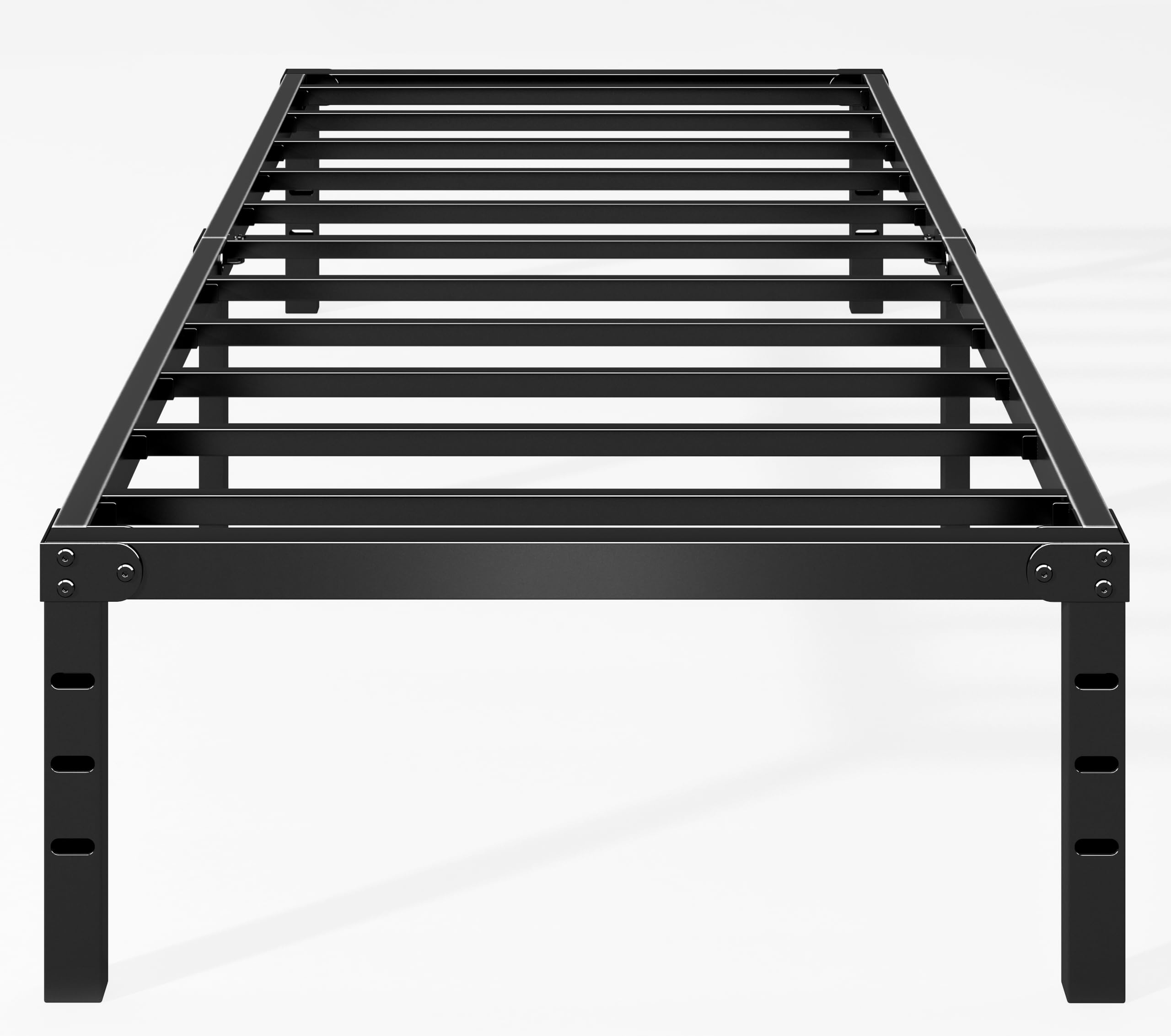 Kix Nox Twin Size Bed Frame 18 Inch Metal Bed Frame?No Box Spring Needed, Storage Space Under The Bed Heavy Duty Frame Bed, Non-Slip Noise Free Easy Assembly Durable Twin Size Bed Frame