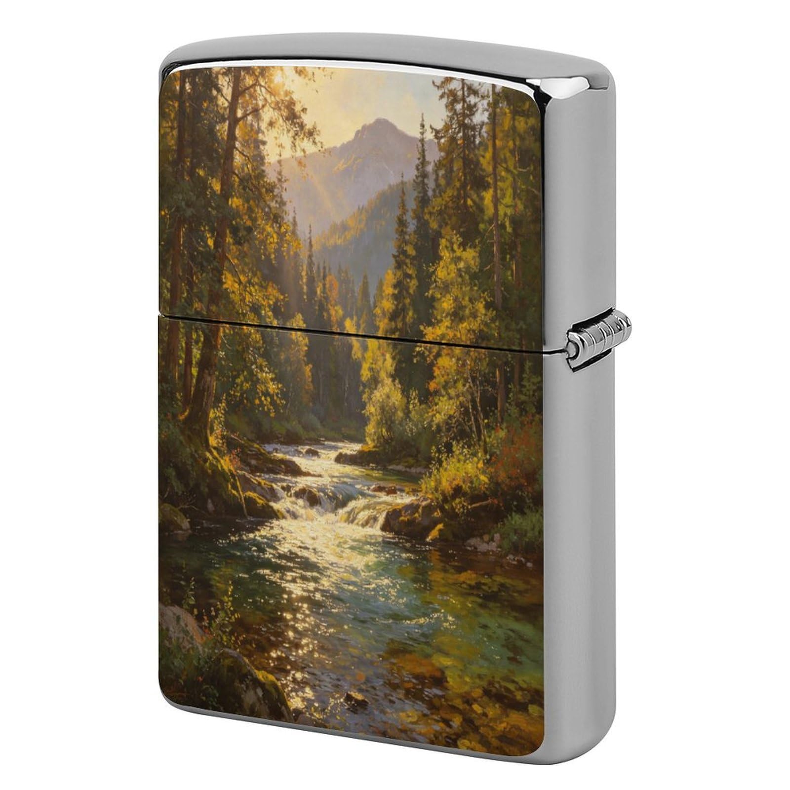 Btcowzrv Style Golden Hour Lakeview Metal Lighter Case Sleeve Cover Holder
