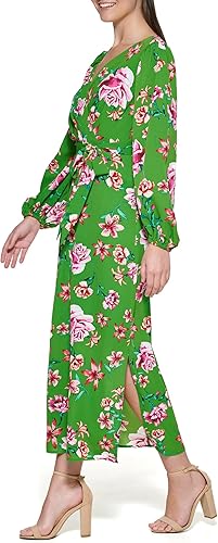 Miniatura 2 de Kensie Womens Balloon Sleeve Tie Waist Maxi Dress